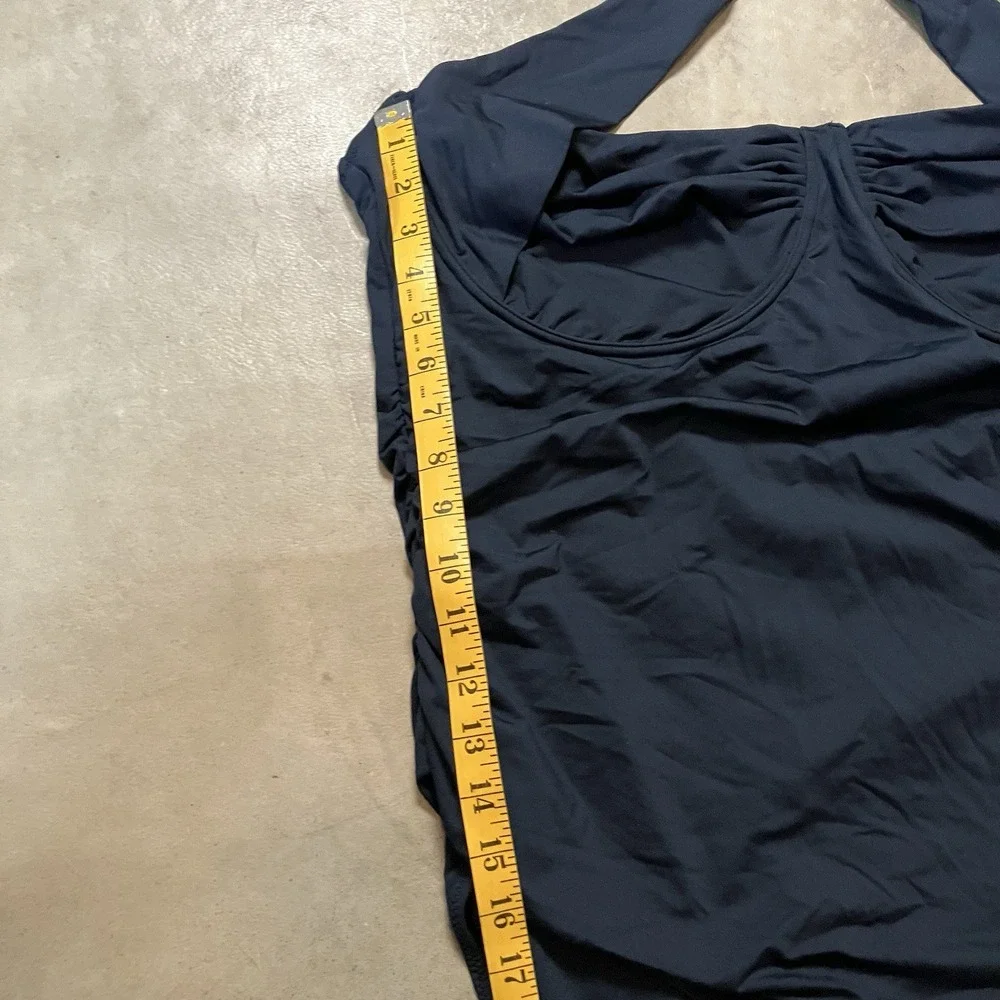 Old Navy Swimsuit Womens Plus Size 3X Navy Blue One Piece Halter Beach Resort‎
